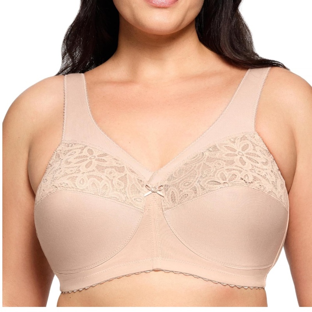Glamorise Women's Plus Size MagicLift Cotton Support Bra Wire free Size 54C NWOT